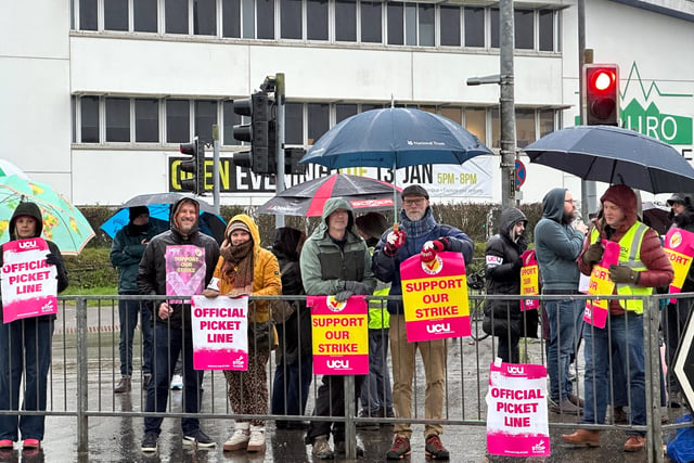 ‘Overworked, burnt out, underpaid’ college staff strike in Cornwall