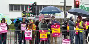 ‘Overworked, burnt out, underpaid’ college staff strike in Cornwall