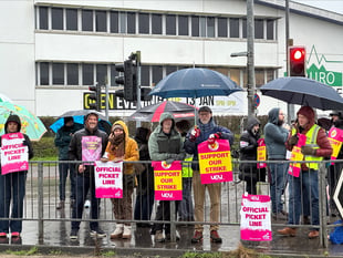 ‘Overworked, burnt out, underpaid’ college staff strike in Cornwall