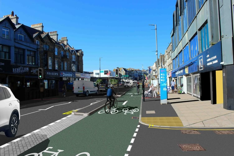 An artist’s impression of the Cliff Road plans (Picture: Cornwall Council)