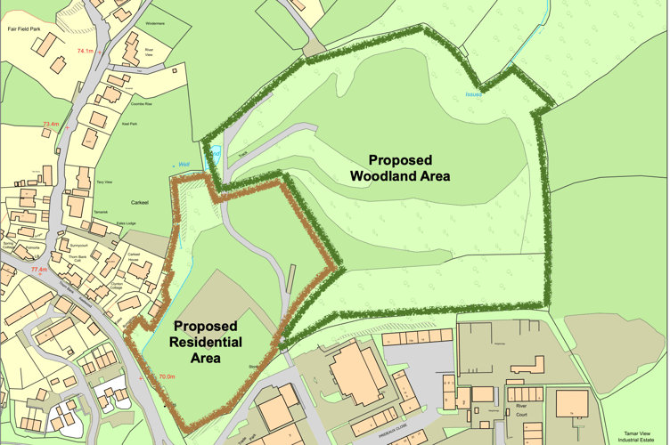 A map of the proposed site at Carkeel (Picture: Cornwall Council)