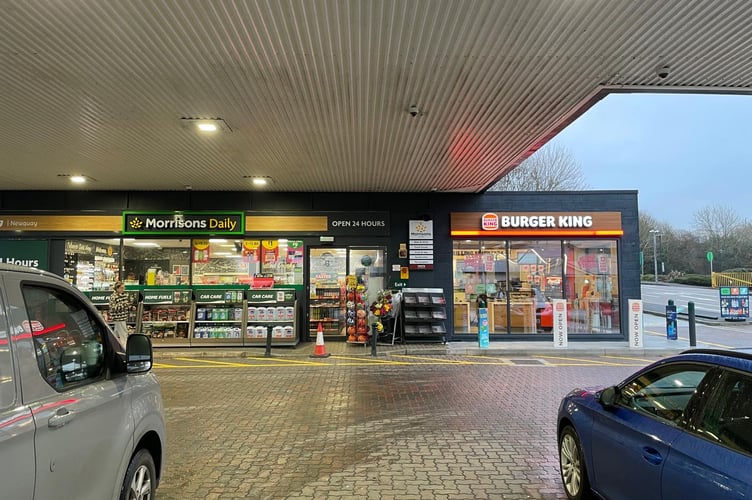 A similar Burger King outlet is already in operation at the Morrison's filling station in Newquay