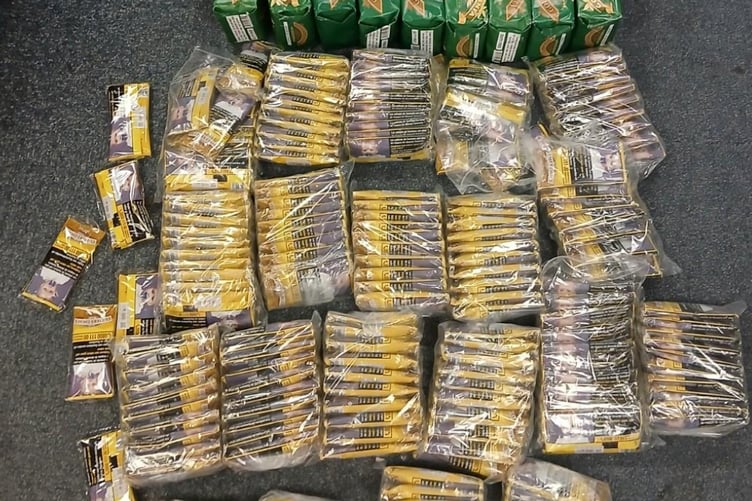 Some of the tobacco seized in Cornwall. (Picture: St Austell Police)