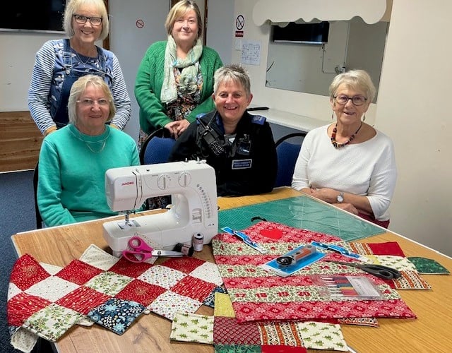 PCSO Julia Berry with Porthleven craft club members