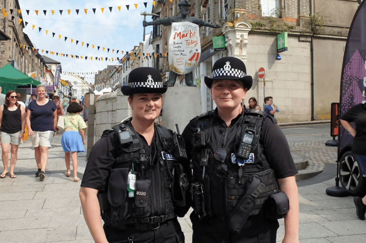 Police in Camborne invite women to tell them where they don’t feel safe.