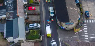 A3082 closed after water main bursts