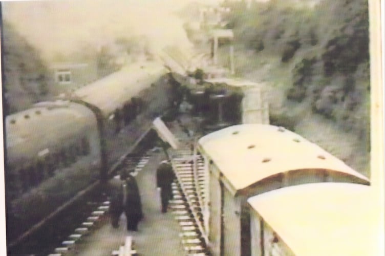 LOCAL historian, photograph collector and Voice reader Barrie Doney has no shortage of pictures and stories from Cornwall’s past, which he shares with Voice Newspaper readers every week. This week’s photograph takes us to an incident at a railway station in Bodmin.  Barrie says of this photograph: "This was a derailment because the train jumped the points entering Bodmin General station. There was one casualty.”