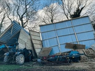 Equine therapy centre seeks support after storm devastates barn