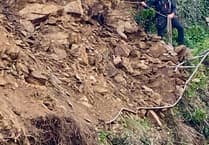 Five people and two dogs rescued after cliff collapses onto Newquay coast path