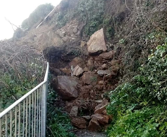 Man describes being trapped following cliff collapse onto coast path