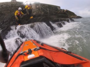 RNLI describe how crew rescued group following cliff collapse