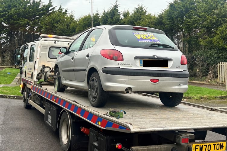 Police seized the vehicle (Picture: Devon and Cornwall Police)