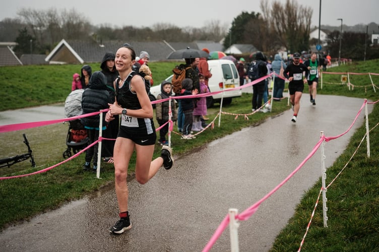 Rose Harvie at the finish (Picture: Will Harper-Penrose)