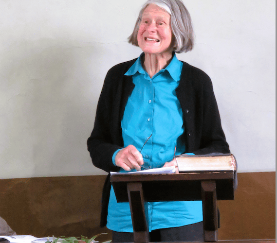 Moira Tangye at St Ervan Methodist Chapel in 2017 (Picture: Kowethas Ertach Kernow)