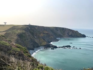 Coastal Cornwall: Intelligence base above soaring cliffs near Bude