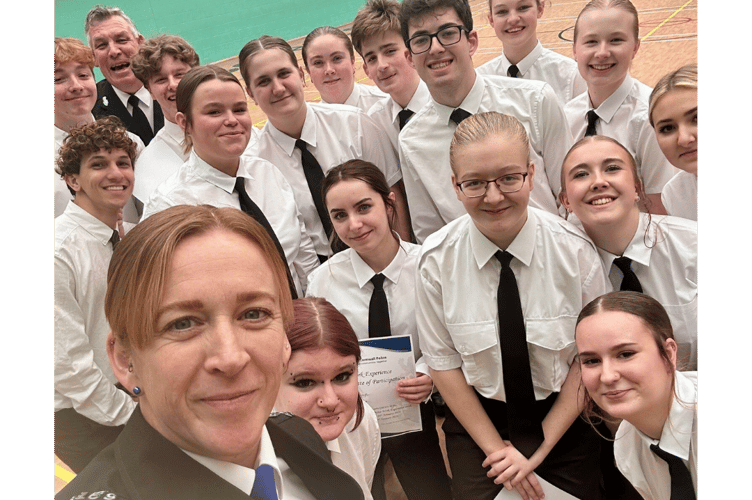 PCSO Bex Steed with work experience students