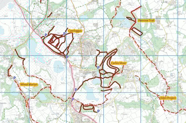 A section of one of the maps in the Imerys leaflet.