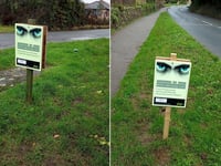 Signs that glow in dark aim to deter dog fouling
