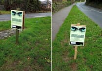 Signs that glow in the dark aim to deter dog fouling in two Clay Country villages