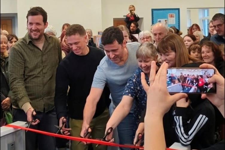 Children’s author and Cornwall Libraries ambassador Tom Palmer officially opened the new library (Picture: Cornwall Council)