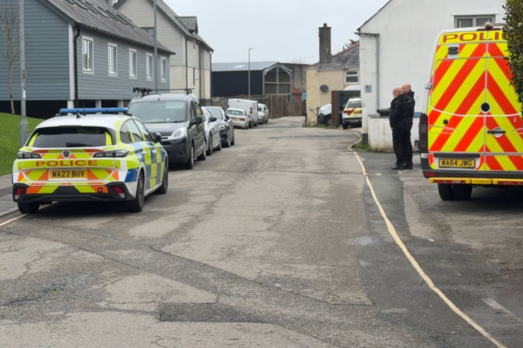 Police at Trevilling Road, Wadebridge