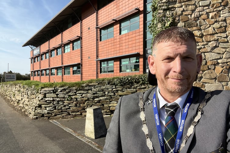Camborne mayor Cllr James Ball