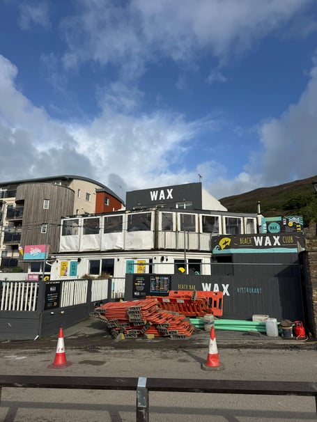 Staff arrived to discover work was underway outside the premises (Picture: WAX Watergate Bay)