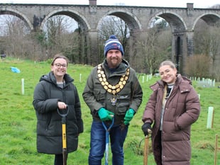 Volunteers help spruce up nature area