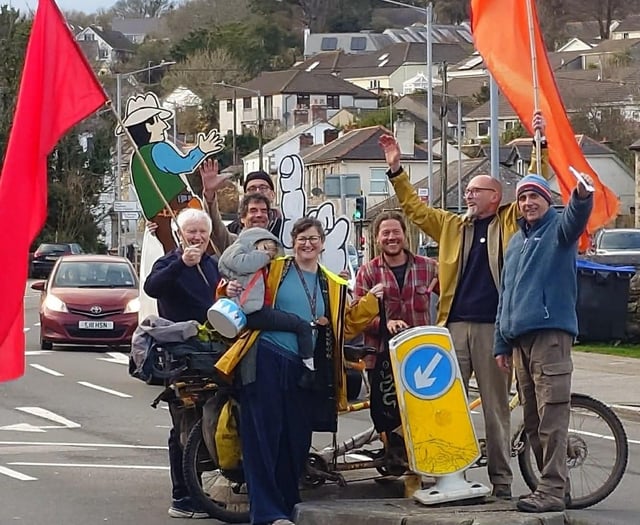 Penryn residents protest council cutting road improvement measures