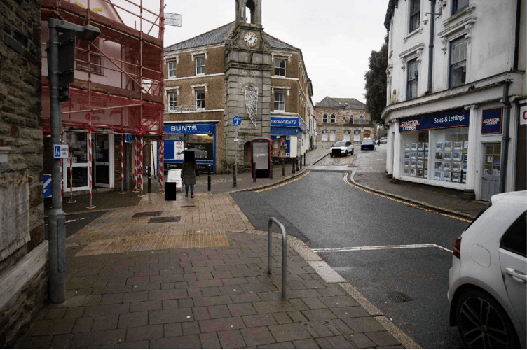 The location of the other proposed 'ad-screen' in Bodmin (Picture: Cornwall Council)