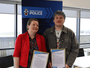 Mother and son recognised for helping improve neurodivergent support