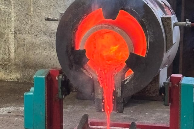 Cornish tin smelting shed fires up one last time