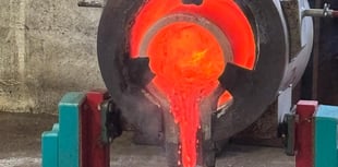 Cornish tin smelting shed fires up one last time