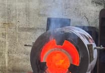 Cornish tin smelting shed fires up one last time