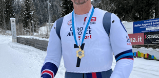 Reservist flying high after competing in winter sliding sport