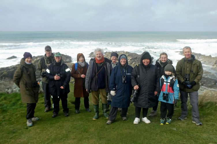 The Connect with Nature Group (L-R) Wendy Brock, David Leedham, Alison Jones, Maggie Lapping, Jamie Purves, Nicola Berryman, Anna Worden, Rowena Castillo-Nicholls, Rob Nicholls, Rebecca Neal, Ettie Neal, and Chris Lewis