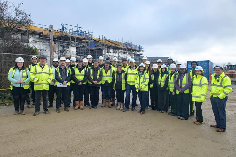 Thirty five first year construction students from the University of Plymouth experienced a live construction site