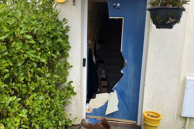 Doors to the properties were cut (Picture: Devon & Cornwall Police)
