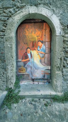A door mural 