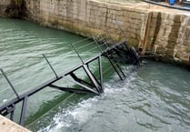 Lock gate opens for first time at heritage harbour