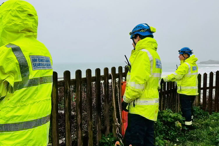 Coastguard assets were stood down once the casualty was moved to safety (Picture: Newquay Coastguard Search and Rescue Team)