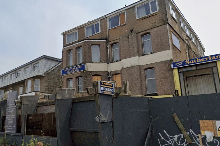 The former Sutherland Hotel has become unsightly