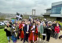 Bridge walk and songs mark St Piran’s Day in Saltash