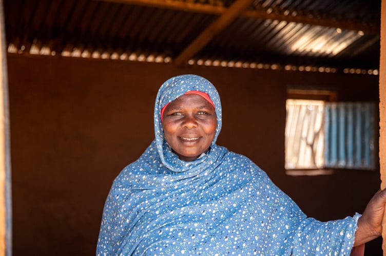 Hawa feels much safer now she has a semi-permanent shelter with a lockable door