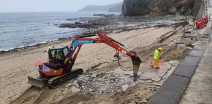 Repair project is under way at storm hit beach