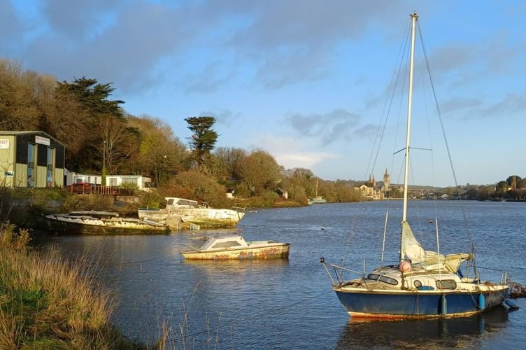 Boats in Truro Harbour