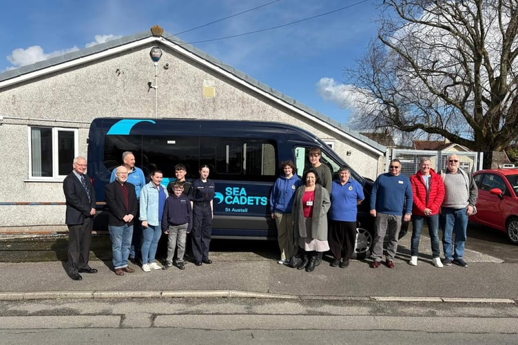 The new minibus was on show at the St Austell Sea Cadets celebration.