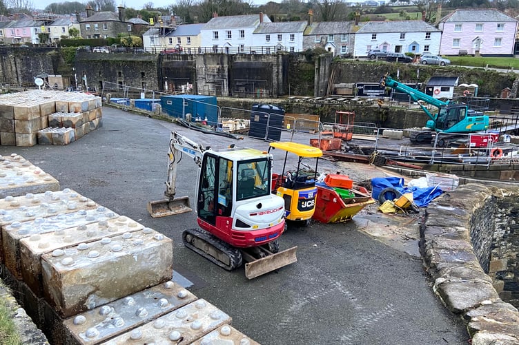 The work on the new lock gate and bridge at Charlestown is coming to an end. (Picture: Andrew Townsend)