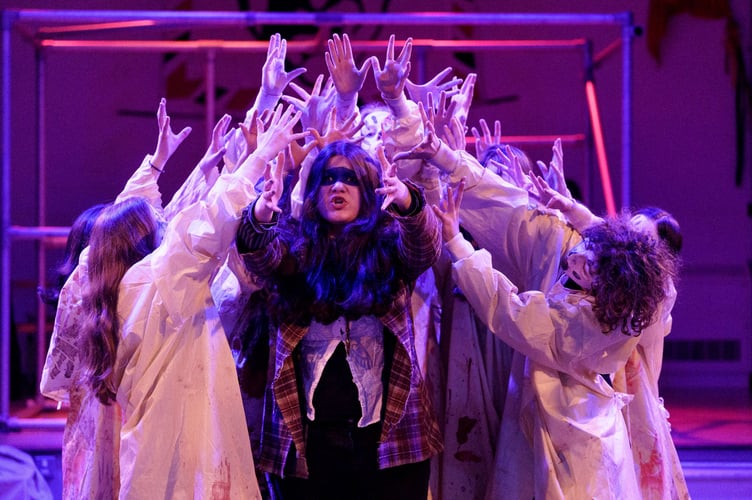 The performance included a mix of live music, dance and a “strong” acting ensemble