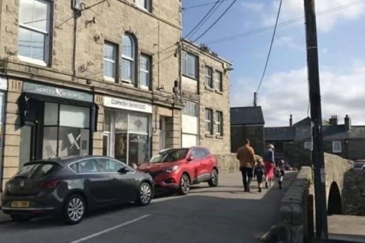 Newlyn's old bridge was increasingly used as a car park